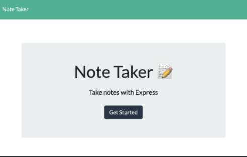 Note Taker application Demo